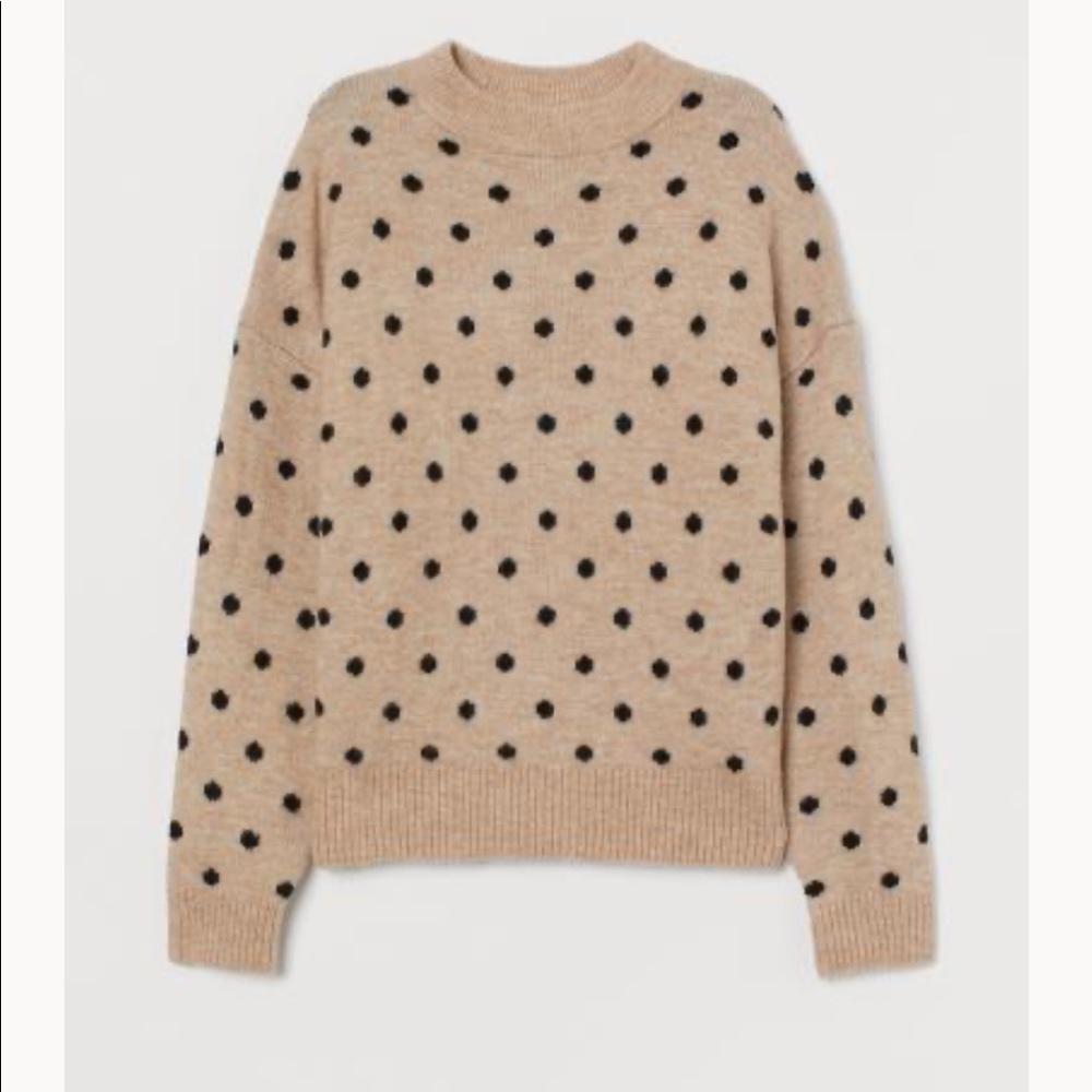 H&M Polka Dot Sweater with Drop Sleeve